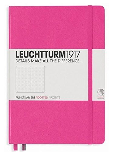 Leuchtturm 1917 Pink Hard Cover Journal, 8.25 x 6" Medium - Dotted/Points | Amazon (US)