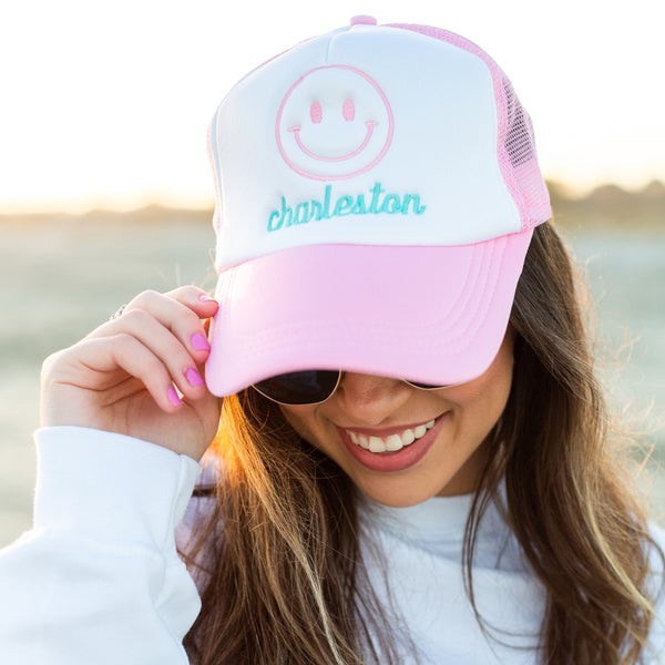 'Smiley Face' Trucker Hat | United Monograms