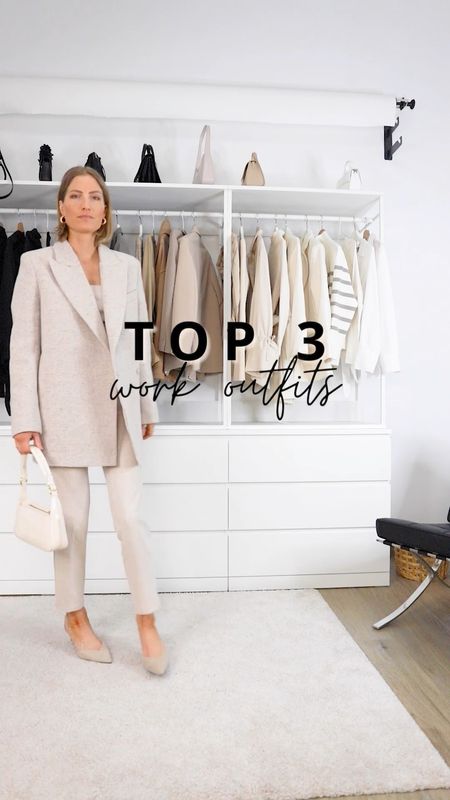 My top 3 highly rated work outfits from last week! I’m especially fond of the melange wool blazer coat and black slacks, they’re both classics that you can wear over and over reducing the cost per wear. Read the size guide/size reviews to pick the right size.

Leave a 🖤 to favorite this post and come back later to shop

#work outfit #office outfit #workwear #blazer #striped top #black trousers #cream trousers 


#LTKstyletip #LTKSeasonal #LTKworkwear