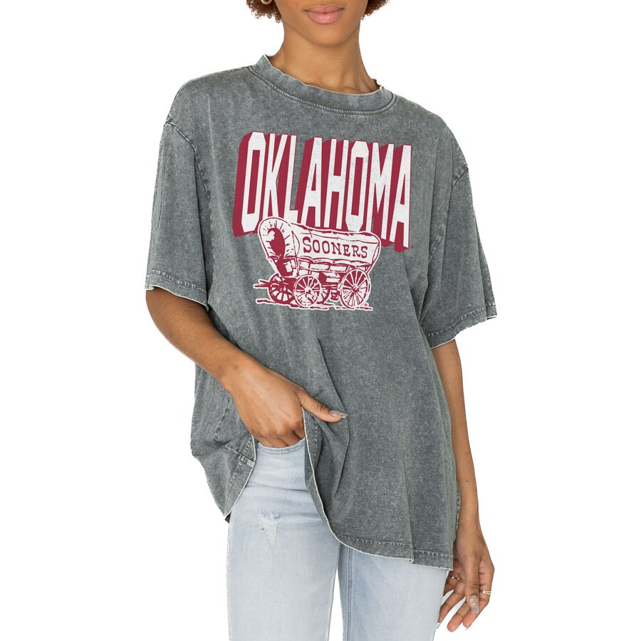 Oklahoma Sooners Gameday Couture Women's Solid Defense Oversized T-Shirt - Gray | Fanatics