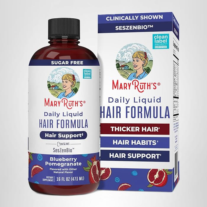 MARYRUTH'S Daily Liquid Hair Formula | With 500 mg SesZenBio\u2122 + 2,500 mcg Biotin | Vitamin C... | Amazon (US)
