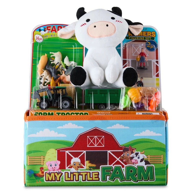 Prefilled 2-in-1 My Little Farm Playmat Bin Easter Basket Gift Set, by Wondertreats | Walmart (US)