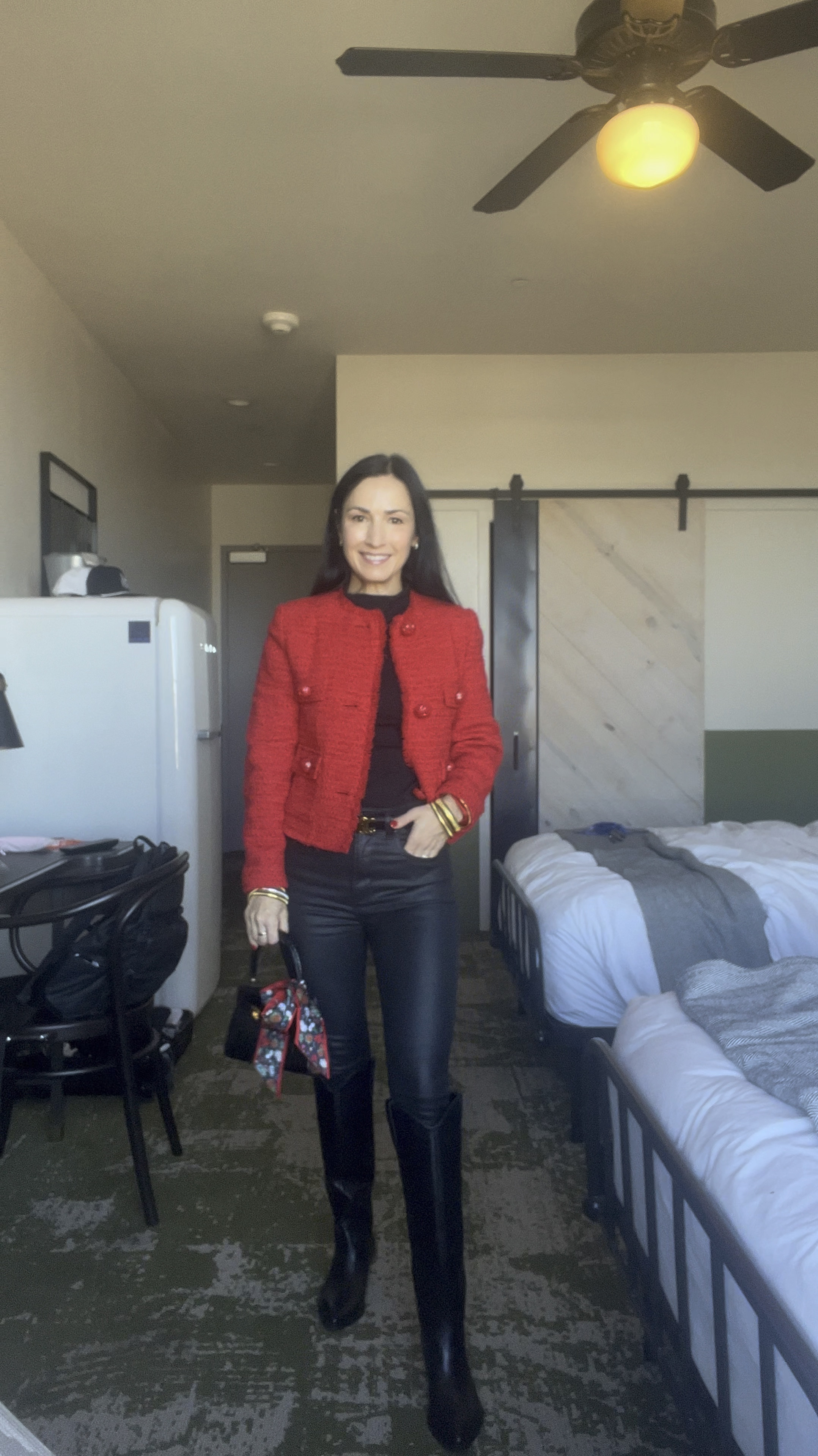 Texas tech Game day outfit♥️🏈🇺🇸 coated denim, tweed jacket, western boots

#LTKSeasonal #LTKOver40 #LTKStyleTip