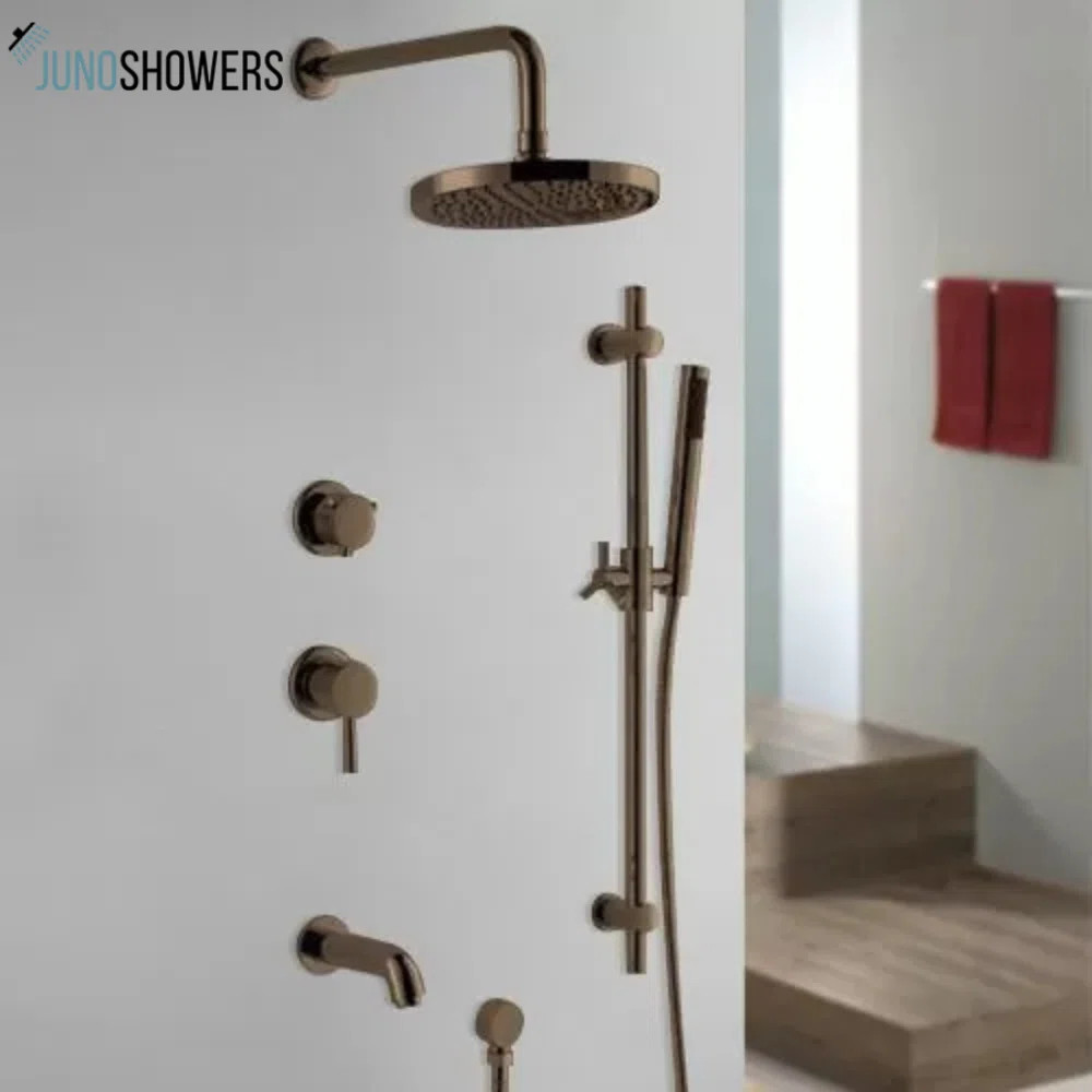 8 Inch Stainless Steel Shower System with Thermostatic Valve and Handheld Spray, Wall Mounted JSH... | Wayfair North America