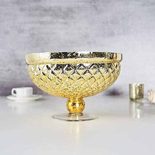 Efavormart 12" Mercury Glass Compote Vase, Pedestal Bowl for Wedding Floral Centerpiece Home Deco... | Amazon (US)