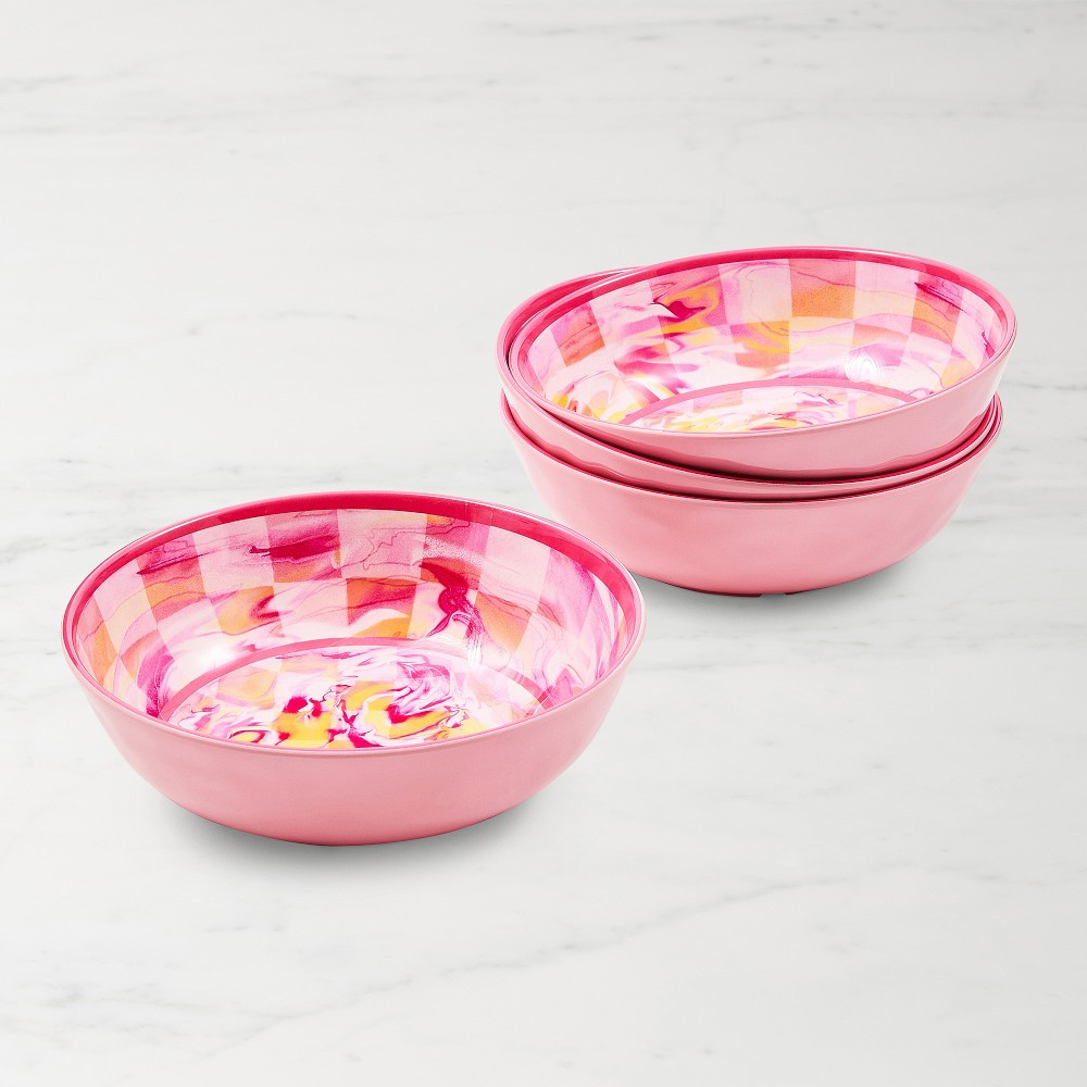 MacKenzie-Childs Marble Check Melamine Small Bowls, Set of 4 | Williams-Sonoma
