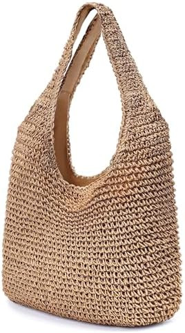 Fine Living Woven Boho Bag for Women – Woven Shoulder Bag, Straw Handbag, Wicker Purse, Vacatio... | Amazon (US)