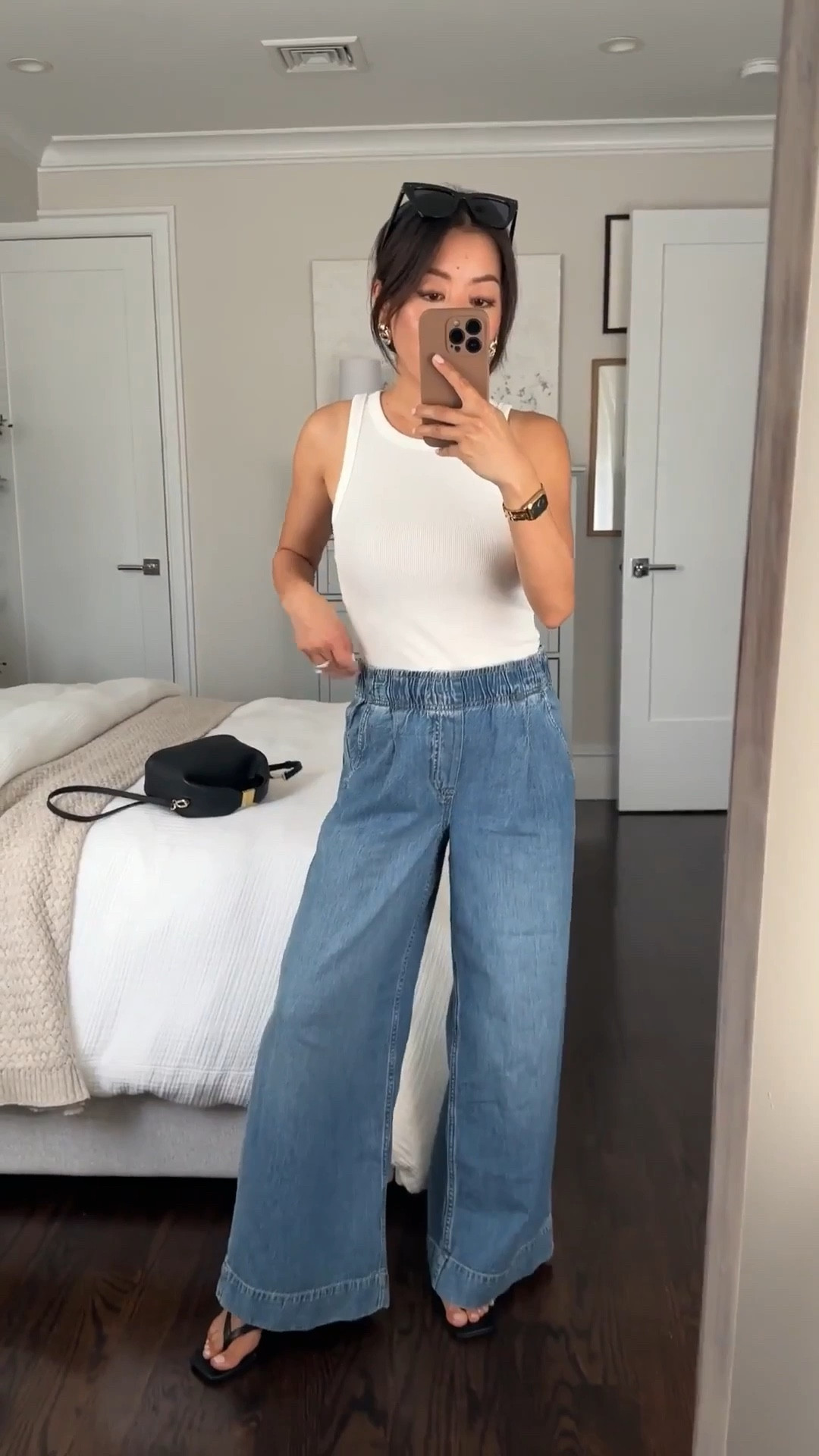 These relaxed pull on jeans are on sale and are very comfy! Just FYI Gap fits big on me 

• Gap Pull on style jeans XS petite. I’m usually a 24 in jeans so this fits pretty loose on me (I tightened the drawstring waist). 14” across the stretch waistband, 28” inseam. 

• old Gap tank, similar linked

Petite friendly outfits, sweatpants jeans, easy jean outfit

#LTKPetite #LTKootd #LTKFindsUnder50