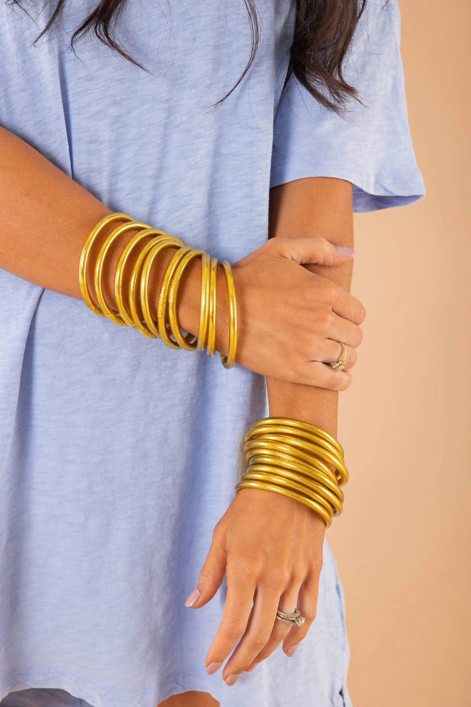 All Weather Bangles In Gold | Shop Simon