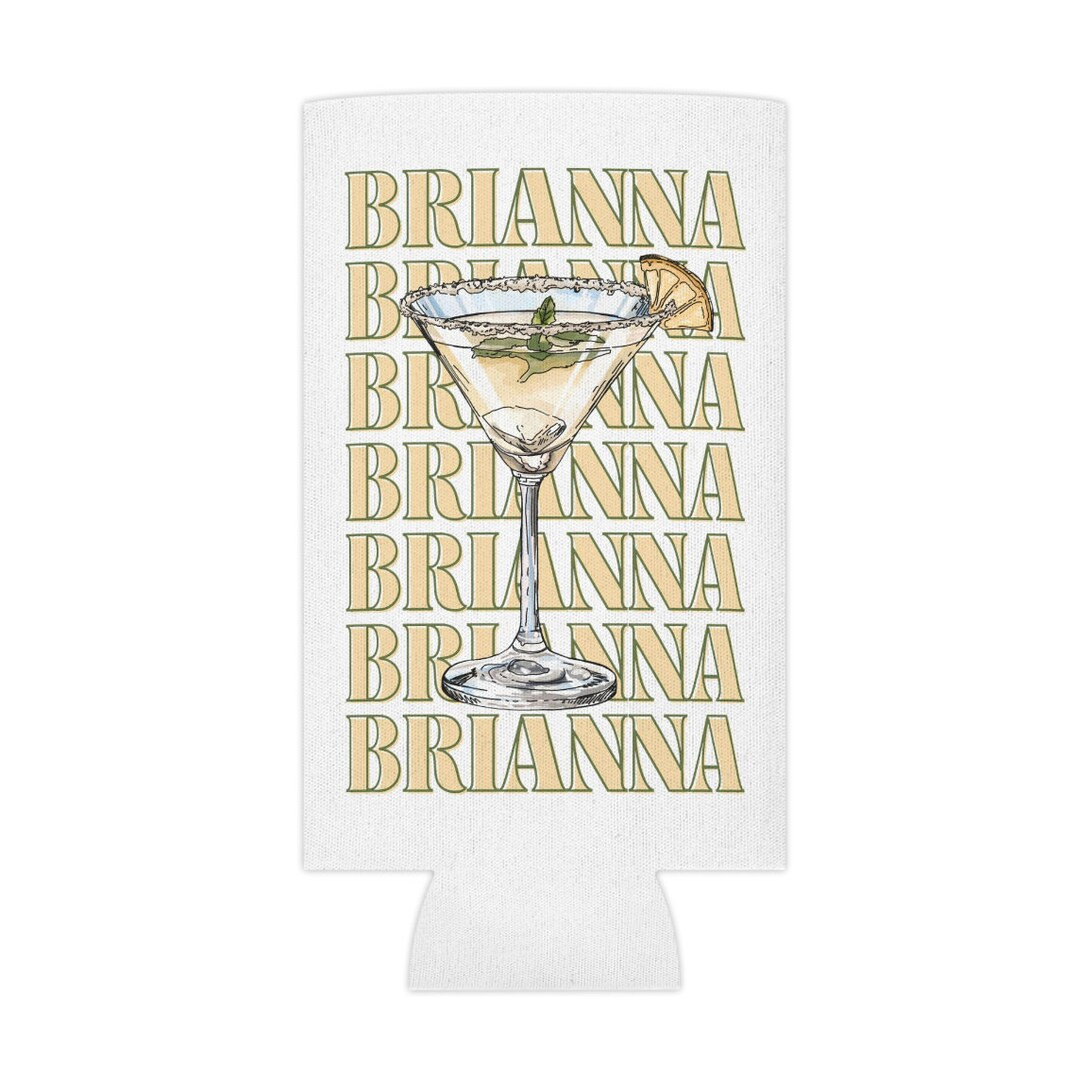 CUSTOM Name Can Cooler, Martini Cocktail, Bachelorette - Etsy | Etsy (US)