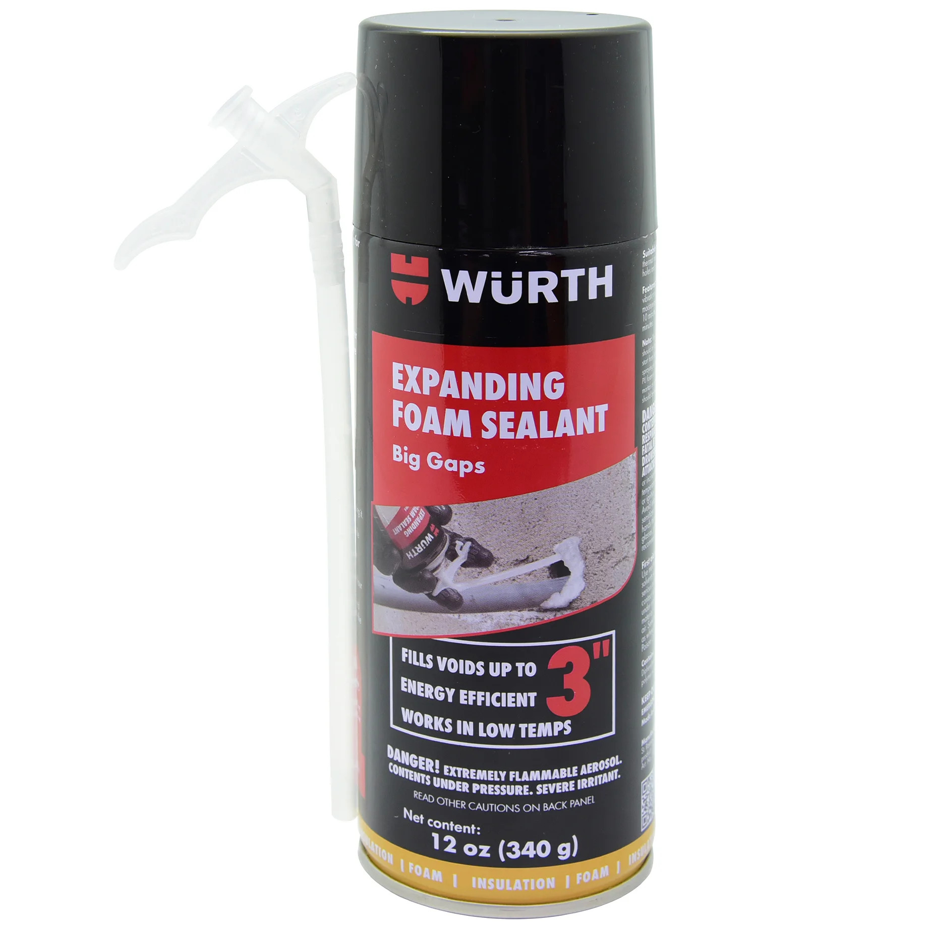 Würth Big Gaps Expanding Foam Sealant, up to 3 inches, 12oz Can, Insulating Spray Foam | Walmart (US)