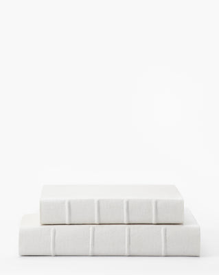 Handcrafted Linen Book Medium/White | McGee & Co. (US)