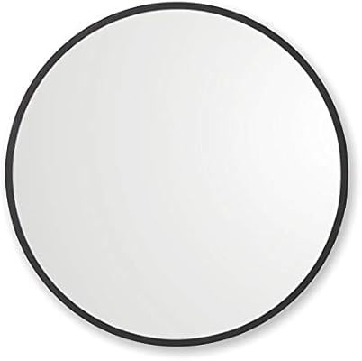 Better Bevel 24” x 24” Black Rubber Framed Round Mirror | Amazon (US)
