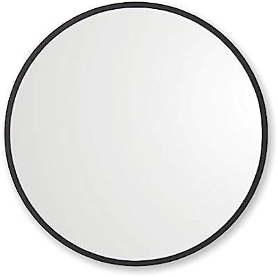 Better Bevel 24” x 24” Black Rubber Framed Round Mirror | Amazon (US)