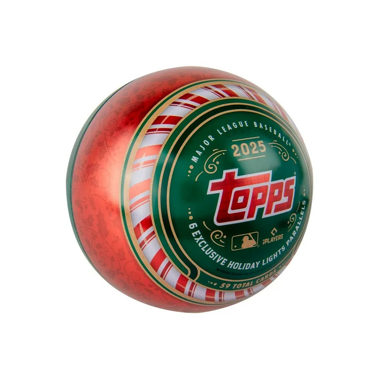2025 Topps Holiday Baseball Trading Cards Collectors Tin | Walmart (US)