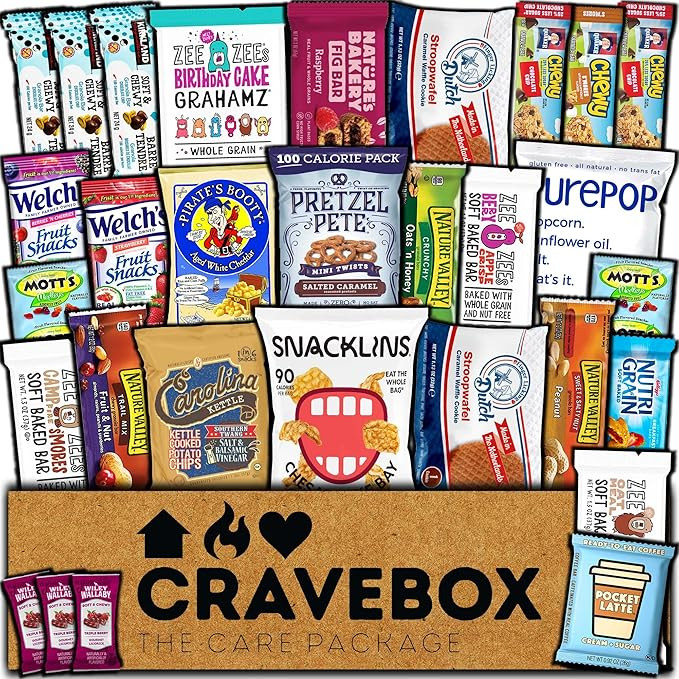 CRAVEBOX Valentines Day Gourmet Healthy Snack Box Care Package (30 Count) Specialty Private Label... | Amazon (US)