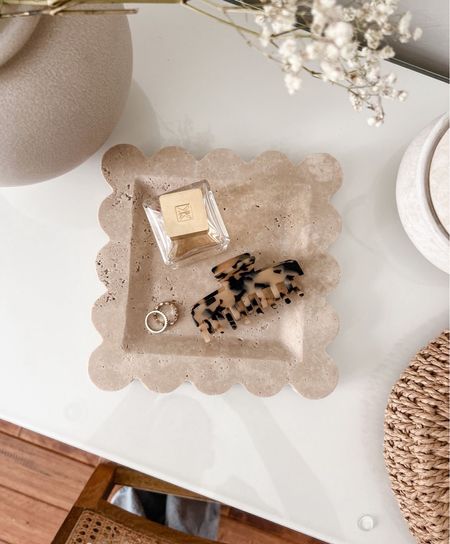 The prettiest travertine tray you ever did see 

#LTKunder100 #LTKhome #LTKFind