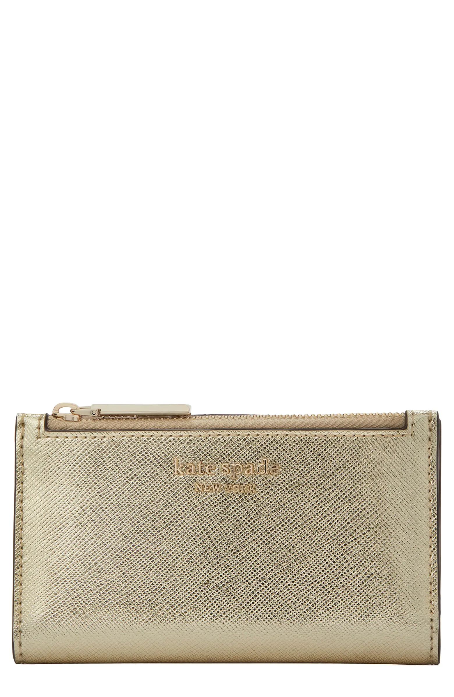 spencer metallic leather bifold wallet | Nordstrom