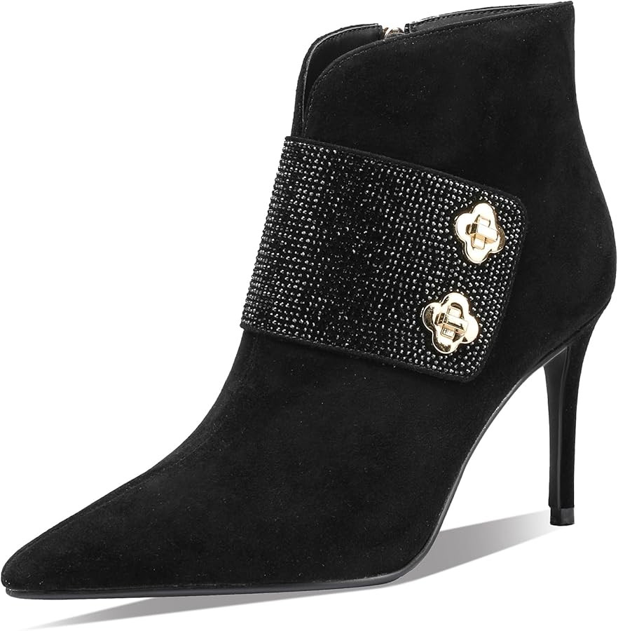 TDD Sexy Dress Stiletto Booties for Women Pointed Toe Ankle Boots | Amazon (US)