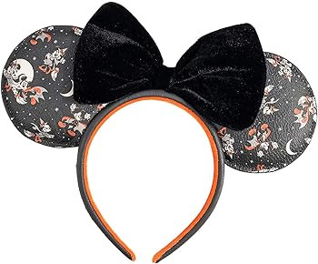 Loungefly x Disney Mickey & Minnie Halloween Allover Print Ears Headband | Amazon (US)
