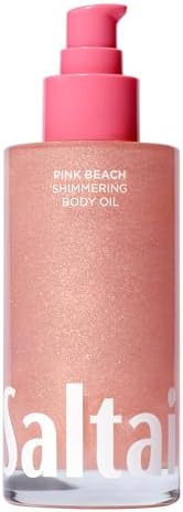 Saltair Shimmering Body Oil - Pink Beach Scented Dry Oil Moisturizer with Light-Reflecting Pearl ... | Amazon (US)