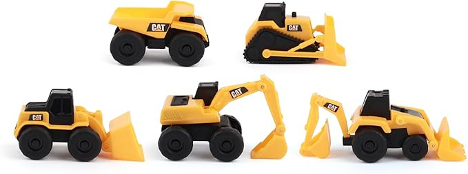 CAT Construction Toys, Little Machines 5pk Truck Toy Set, Includes Dump Truck, Front Loader, Bull... | Amazon (US)