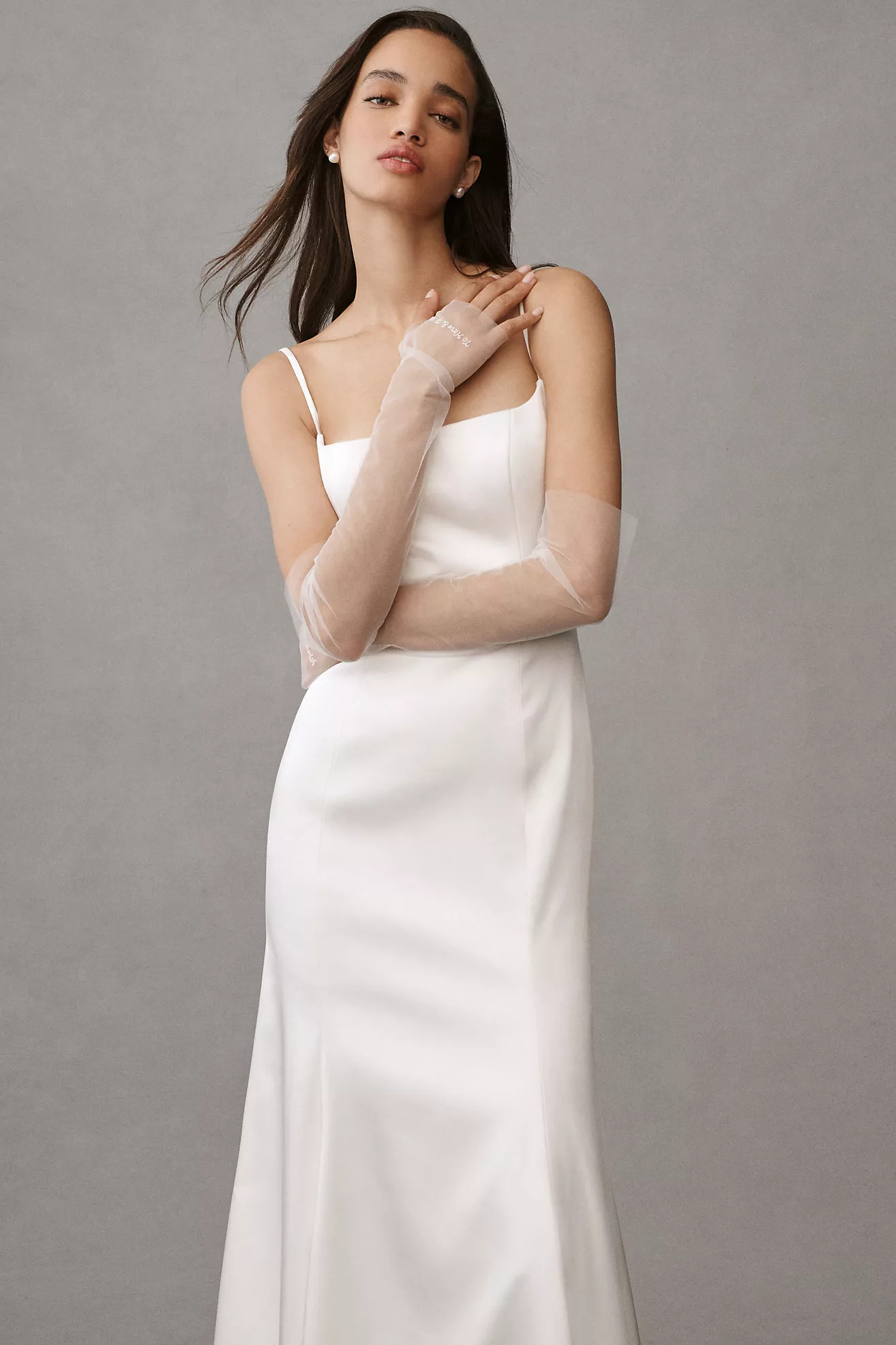 Jenny by Jenny Yoo Ronnie Fitted Stretch Satin Wedding Gown | Anthropologie (US)