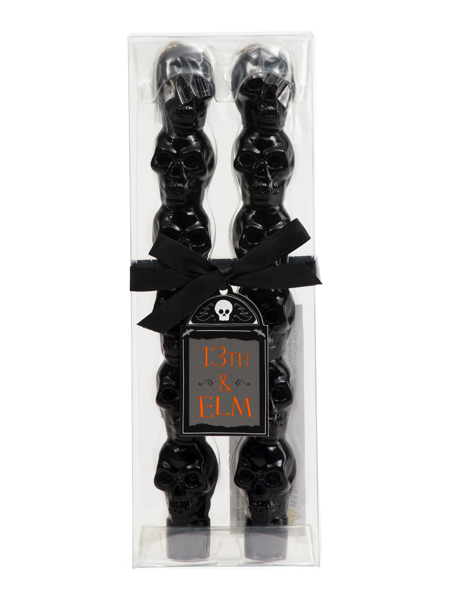 Set Of 2 10in Stacking Skulls Taper Candles | TJ Maxx