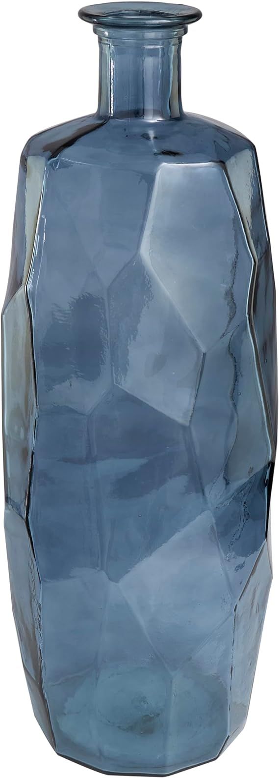 Deco 79 Recycled Glass Handmade Tall Spanish Bottleneck Vase, 11" x 11" x 29", Blue | Amazon (US)