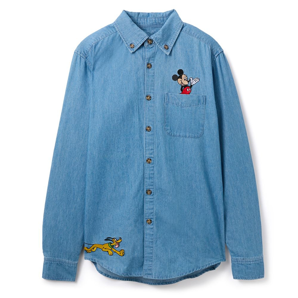 Mickey Mouse and Friends Denim Shirt for Adults | Disney Store