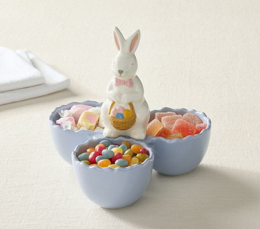 Rifle Paper Co. Easter Ceramic Divided Candy Holder | Pottery Barn Kids