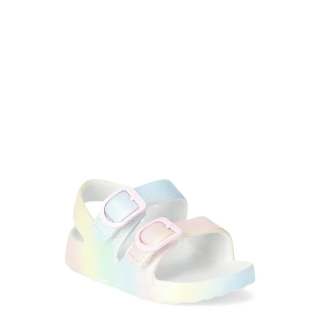 Wonder Nation Baby Girls Two Buckle Sandals - Walmart.com | Walmart (US)