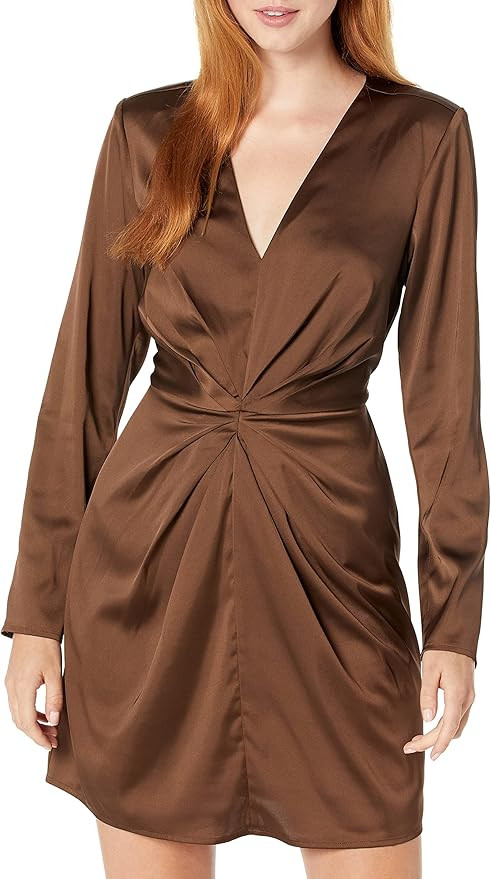 The Drop Women's Tate Twist Front Deep V-Neck Mini Dress | Amazon (US)