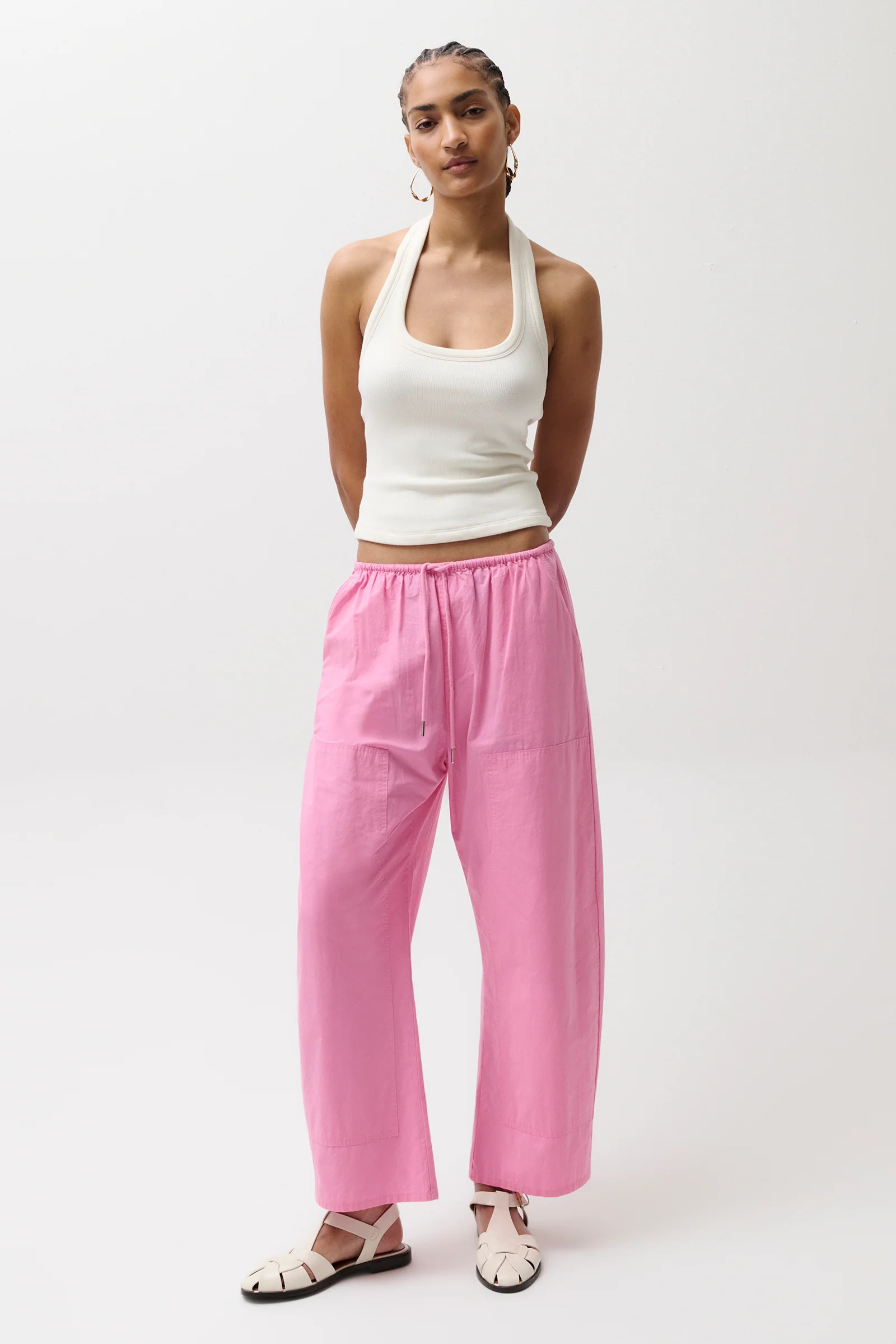 Theo Poplin Pant - Azalea | Pistola Denim
