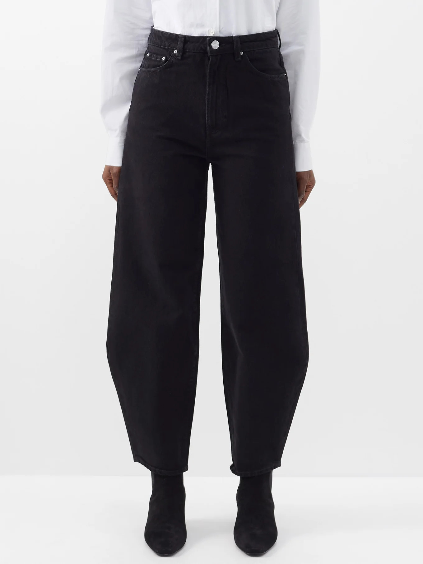 High-rise barrel-leg jeans | Toteme | Matches (UK)