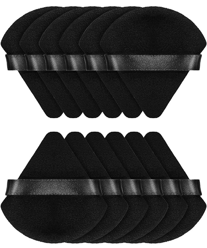 BEAKEY 12pcs Powder Puffs for Face Powder Triangle Powder Puff for Loose & Cosmetic Foundation, M... | Amazon (US)