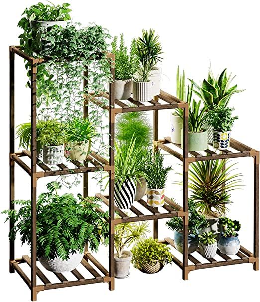 Amazon.com: Bamworld Plant Stand Indoor Plant Stands Wood Outdoor Tiered Plant Shelf for Multiple... | Amazon (US)