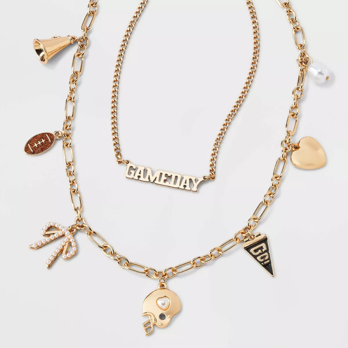 Game Day Charm Necklace Set 2pc - Wild Fable™ Gold | Target