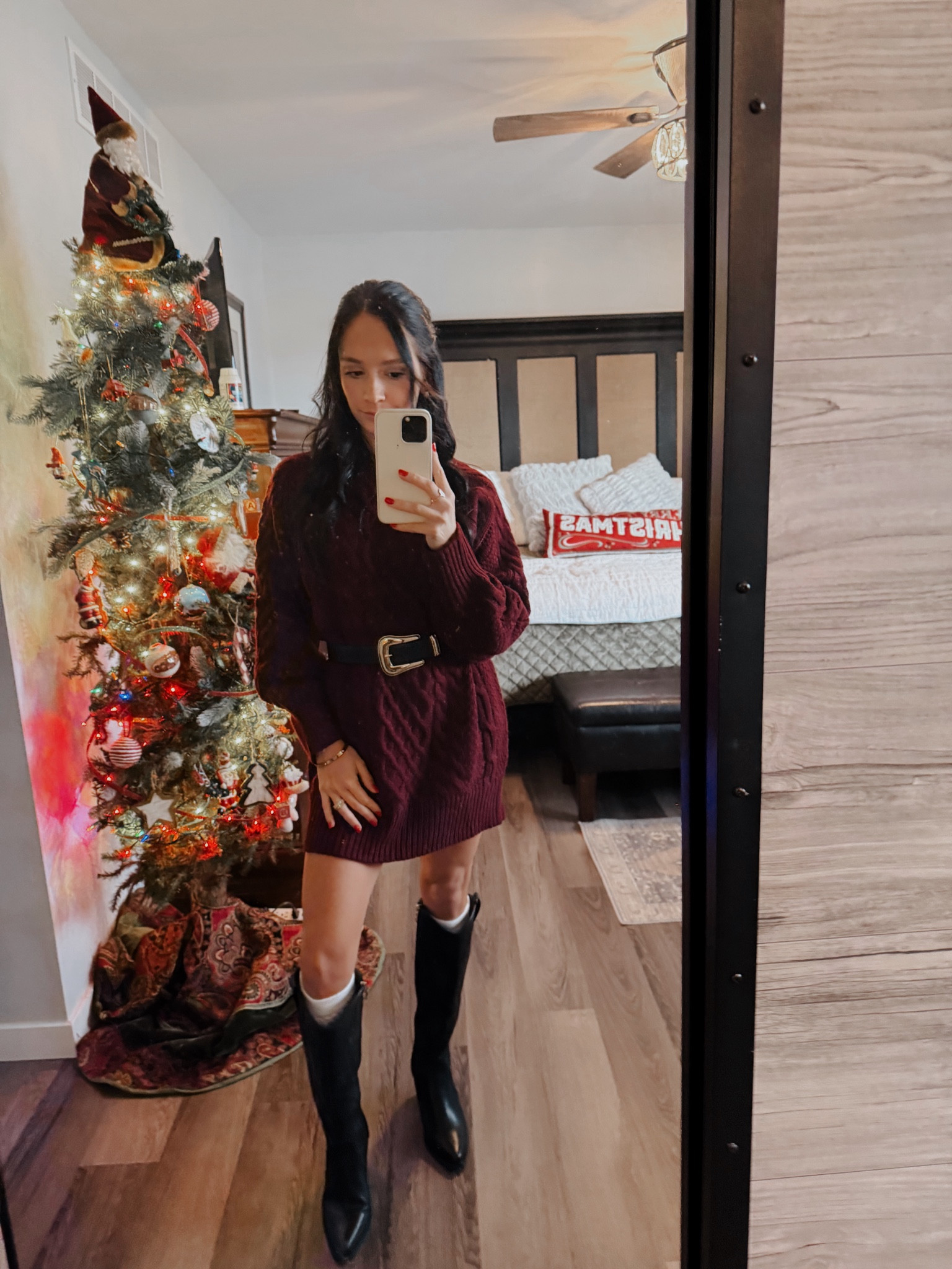 winter outfit of the day, amazon outfit, amazon fashion, affordable fashion, winter dress, tall boots, black boots. #AmazonFashion #Affordable #OOTD

#LTKFindsUnder100 #LTKStyleTip #LTKSaleAlert