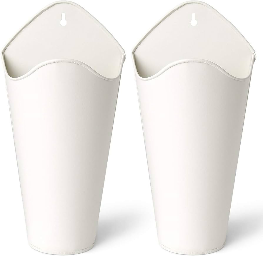 Mkono Galvanized Metal Wall Planter Farmhouse Wall Vase for Artificial Plants Flowers, Rustic Han... | Amazon (US)