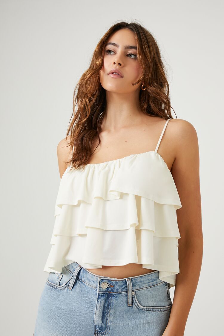 Tiered Ruffle Cropped Cami | Forever 21 (US)