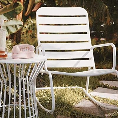 Novogratz 88065WHT1E Poolside Roberta Outdoor Rocking Chair, White | Amazon (US)