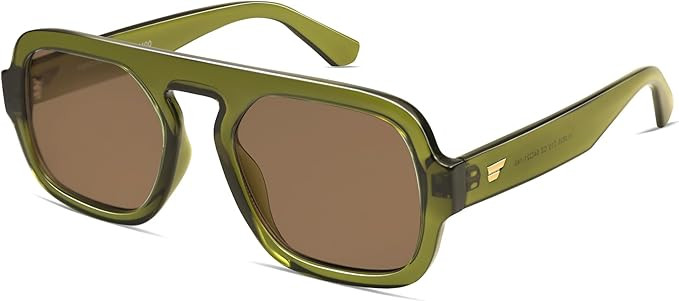 VANLINKER Oversized Retro Square Aviator Sunglasses for Women Men 70s Vintage Style Trendy Big Fl... | Amazon (US)