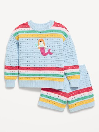 Boxy-Fit Sweater and Shorts Set for Toddler Girls | Old Navy (US)