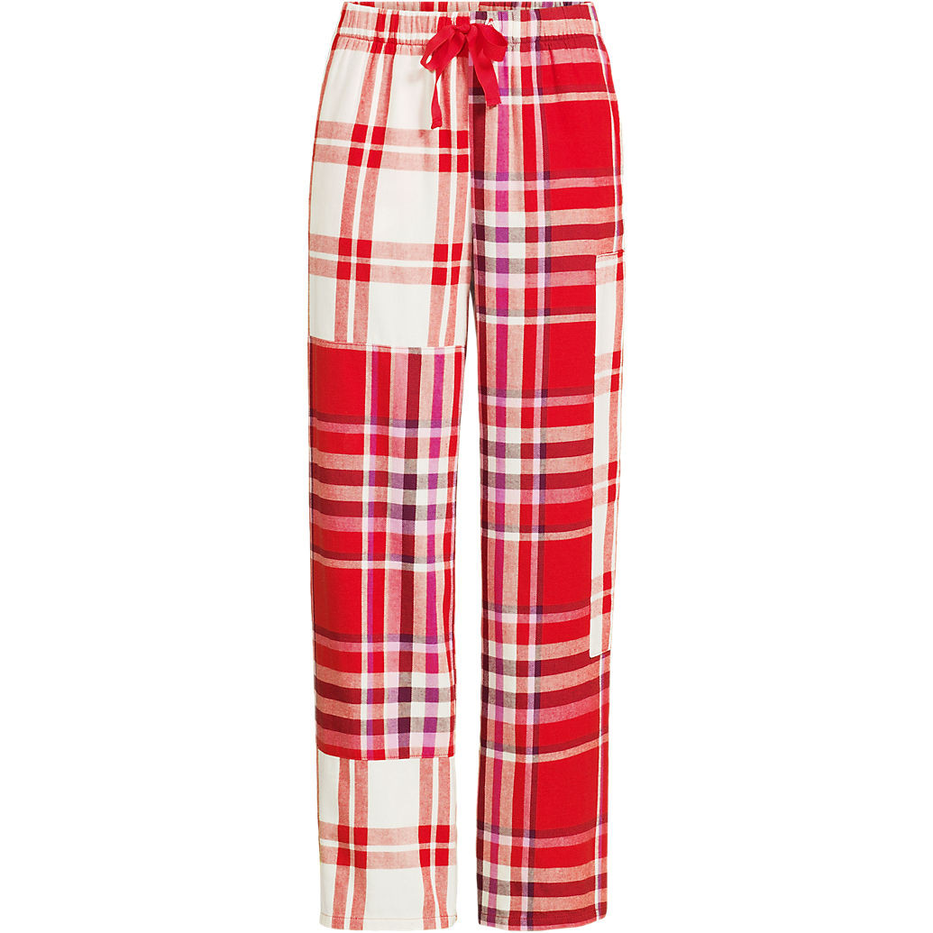 Women's Flannel Patchwork Wide Leg Sleep Pants | Lands' End (US)