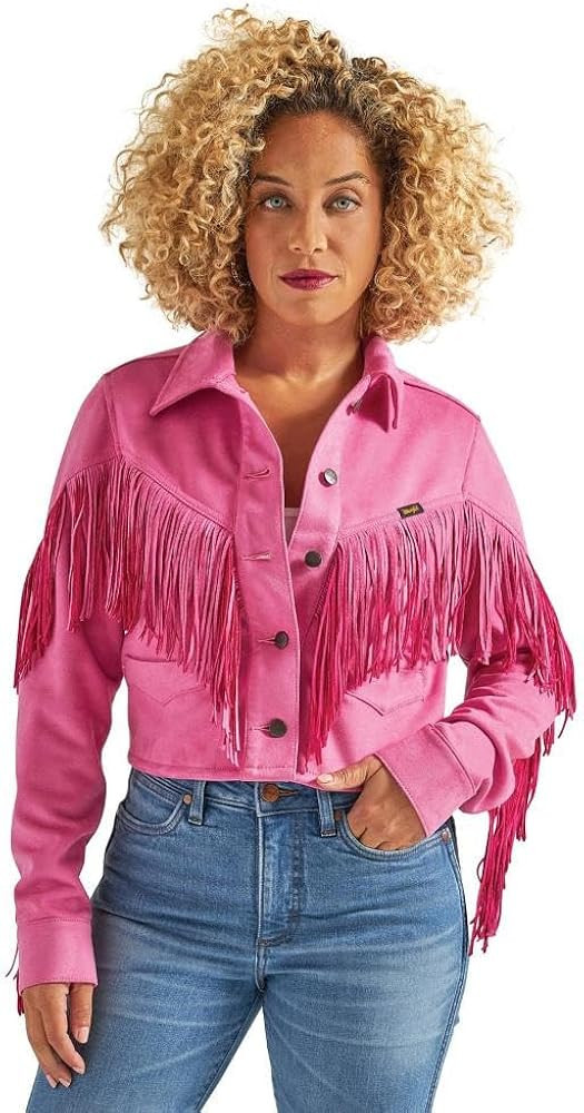 Wrangler Women's Retro Party Crop Fringe Jacket | Amazon (US)