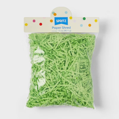 1.5oz Paper Shred Filler Green - Spritz™ | Target