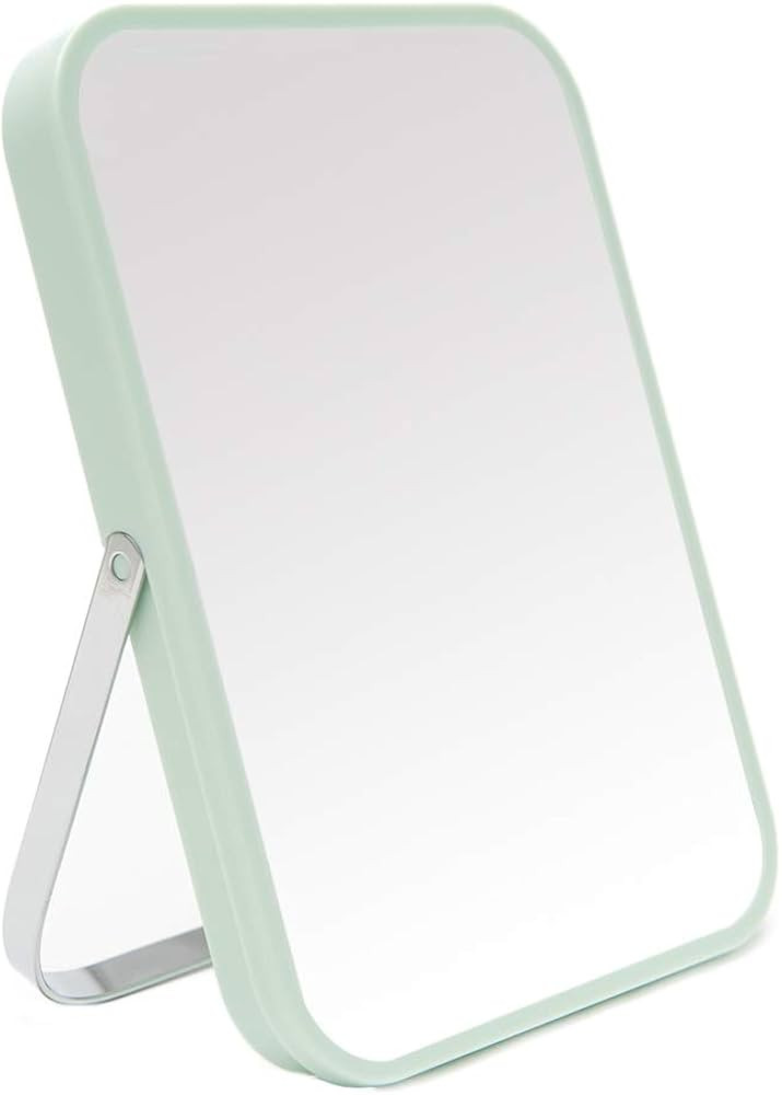 YEAKE Table Desk Vanity Makeup Mirror,8-Inch Portable Folding Mirror with Metal Stand 90°Adjusta... | Amazon (US)