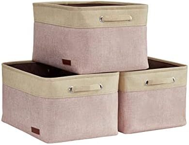 DECOMOMO Extra Large Foldable Storage Bin [3-Pack] Collapsible Sturdy Cationic Fabric Basket W/Ha... | Amazon (CA)