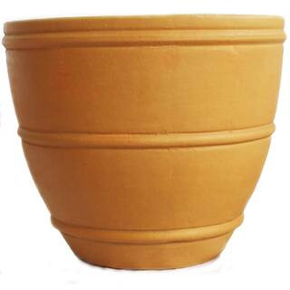 Large Terracotta Clay Round Planter (20.8 in. L x 20.8 in. W x 17.5 in. H) | The Home Depot